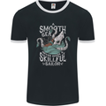 Skilful Sailor Kraken Sailing Cthulhu Mens Ringer T-Shirt FotL Black/White