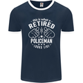 This Is What a Retired Policeman Looks Like Mens Ringer T-Shirt FotL Navy Blue/White