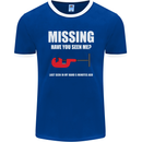 Missing Pipe Cutter Funny Plumer DIY Mens Ringer T-Shirt FotL Royal Blue/White