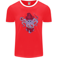 An Octopus Wizard Magic Magician Mens Ringer T-Shirt FotL Red/White