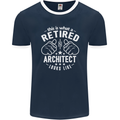 This Is What a Retired Architect Looks Like Mens Ringer T-Shirt FotL Navy Blue/White