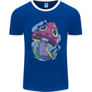 Trippy Magic Mushroom LSD Mens Ringer T-Shirt FotL Royal Blue/White