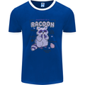 Anatomy of a Racoon Funny Mens White Ringer T-Shirt Royal Blue/White