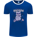 Anatomy of a Racoon Funny Mens White Ringer T-Shirt Royal Blue/White