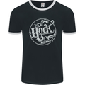 Rock and Roll Logo Mens Ringer T-Shirt FotL Black/White