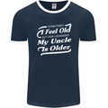 My Uncle is Older 30th 40th 50th Birthday Mens Ringer T-Shirt FotL Navy Blue/White