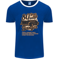 80 Year Old Banger Birthday 80th Year Old Mens Ringer T-Shirt FotL Royal Blue/White