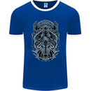 Viking God Odin Valhalla Norse Warrior Mens Ringer T-Shirt FotL Royal Blue/White