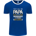 They Call Me Papa Funny Father's Day Mens Ringer T-Shirt FotL Royal Blue/White