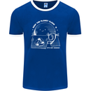 Climate Change Keep the Planet Clean Funny Mens Ringer T-Shirt FotL Royal Blue/White
