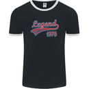 Legend Since 47th Birthday 1976 Mens Ringer T-Shirt FotL Black/White