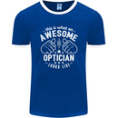 This Is What an Awesome Optician Looks Like Mens Ringer T-Shirt FotL Royal Blue/White
