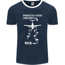 Perfectly Good Aircraft Skydiving Skydiver Mens Ringer T-Shirt FotL Navy Blue/White