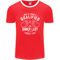 A Qualified Dinner Lady Looks Like Mens Ringer T-Shirt FotL Red/White