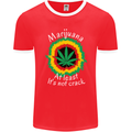 Marijuana at Least Its Not Crack Weed Mens Ringer T-Shirt FotL Red/White