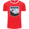 Republic of Cool Skiing Skier Ski Mens Ringer T-Shirt FotL Red/White