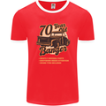 70 Year Old Banger Birthday 70th Year Old Mens Ringer T-Shirt FotL Red/White