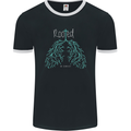 Rooted Christ Christian Catholic Religion Mens Ringer T-Shirt FotL Black/White