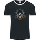 Sniper Ace One Shot Kill Para Marine Army Mens Ringer T-Shirt FotL Black/White