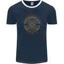 Dragons North Viking Valhalla Thor Odin Mens Ringer T-Shirt FotL Navy Blue/White