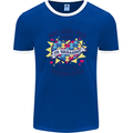 Dont Speak Much Autism Autistic Mens Ringer T-Shirt FotL Royal Blue/White