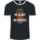 No Floor Burns No Glory Basketball Mens Ringer T-Shirt FotL Black/White