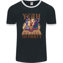 RPG Yeah We Like to Party Role Playing Game Mens Ringer T-Shirt FotL Black/White