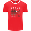 Canoe Adventure Canoeing Kayak Kayaking Mens Ringer T-Shirt FotL Red/White