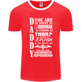 Daddy's Favourite Superhero Father's Day Mens Ringer T-Shirt FotL Red/White