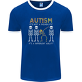 Autism A Different Ability Autistic ASD Mens Ringer T-Shirt FotL Royal Blue/White