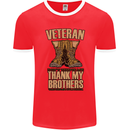 Veteran Boots British Army Marines Paras Mens Ringer T-Shirt FotL Red/White
