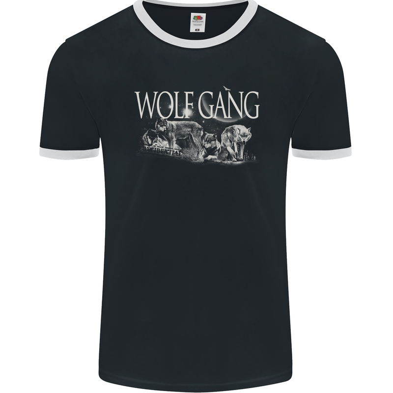 Wolf Gang Werewolves Wolves Mens Ringer T-Shirt FotL Black/White