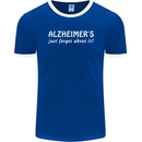 Alzheimers Just Forget About Funny Slogan Mens Ringer T-Shirt FotL Royal Blue/White