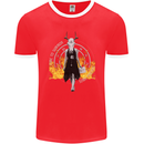 Satanic Witch Summon Ouija Board Satan Hell Mens Ringer T-Shirt FotL Red/White