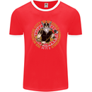 A Viking Man Mens Ringer T-Shirt FotL Red/White