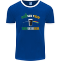 Irish You Were Beer St. Patrick's Day Beer Mens Ringer T-Shirt FotL Royal Blue/White