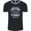 This Is What an Awesome Plumber Looks Like Mens Ringer T-Shirt FotL Black/White