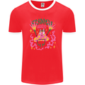 Fungi Magic Mushrooms Trippy LSD Mens Ringer T-Shirt FotL Red/White