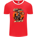 Ride Loud Ride Proud Motorbike Biker Mens Ringer T-Shirt FotL Red/White