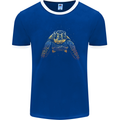 A Colourful Turtle Animals Ecology Ocean Mens Ringer T-Shirt FotL Royal Blue/White