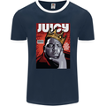 Juicy Rap Music Hip Hop Rapper Mens Ringer T-Shirt FotL Navy Blue/White