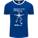Perfectly Good Aircraft Skydiving Skydiver Mens Ringer T-Shirt FotL Royal Blue/White