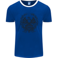 SPQR Roman Emblem Gym Training Top Mens Ringer T-Shirt FotL Royal Blue/White