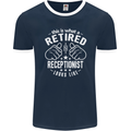 A Retired Receptionist Looks Like Mens Ringer T-Shirt FotL Navy Blue/White