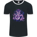 Purple Cthulhu Kraken Octopus Mens Ringer T-Shirt FotL Black/White