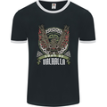 Sons of Valhalla Vikings Celtic Symbols Mens Ringer T-Shirt FotL Black/White