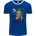 Charles Darwin Evolution Atheist Atheism Mens Ringer T-Shirt FotL Royal Blue/White