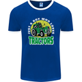 Farming Just a Boy Who Loves Tractors Mens Ringer T-Shirt FotL Royal Blue/White