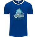 Don't Be Trashy Climate Change Environment Mens Ringer T-Shirt Royal Blue/White