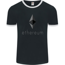 Ethereum Cryptocurrency Bitcoin Mens Ringer T-Shirt FotL Black/White